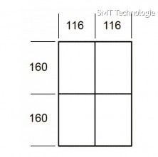 Vnitřní přihrádky do zásuvek MOD62, 4 přihrádky 116x160mm