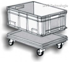 Vodivá přepravka NEWBOX23 vodivý kryt 200x300 mm.