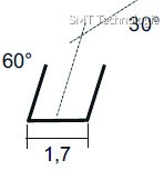 Pinzeta na SMD, 1,7mm, 115mm