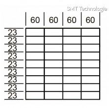 Vnitřní přihrádky do zásuvek MOD20, 36 přihrádek 60x23mm