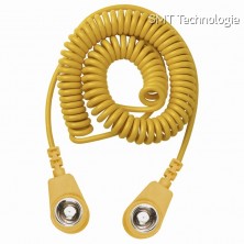 Spirálový uzemňovací kabel, 10mm/10mm, 1,0m, žlutý, 230130