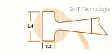 Pinzeta pro SMD 104 SA - rozměry