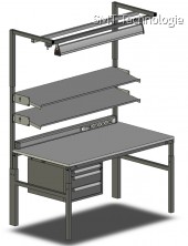 Pracovní stůl TPH lze zkombinovat s různými doplňky a vytvořit tak pracoviště splňující i ty nejnáro