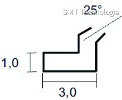 Pinzeta na SMD, 3,0x1,0mm, 120mm