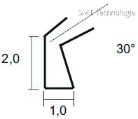 Pinzeta na SMD, 1,0x2,0mm, 120mm