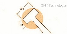 Pinzeta pro SMD 105 SA - rozměry