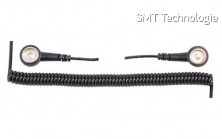 Spirálový uzemňovací kabel StaticTec, 10mm/10mm, 1,8m, černý