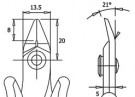 Štípací kleště TR 25 15 L D, ESDŠtípací kleště TR 25 15 L D, ESD