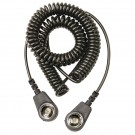 Desco Industries Inc. - Spirálový uzemňovací kabel, 10mm/10mm, 2,0m, černý, bez rezistoru, 230240