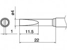 Hakko - Pájecí hrot T15-DL4 -4D Long