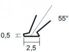 Pinzeta na SMD, 2,5x0,5mm, 120mm