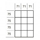 Vnitřní přihrádky do zásuvek MOD62, 12 přihrádek 71x75mm