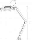 Stolní lupa s LED osvětlením Toolcraft SMD LED, 0,2W, 8 dioptrií, 3x